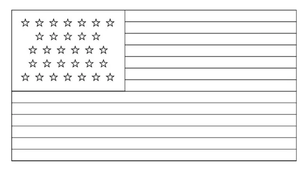 Star Spojené Státy Vlajky 1851 Nemá Tento Příznak Bílá Barva — Stockový vektor