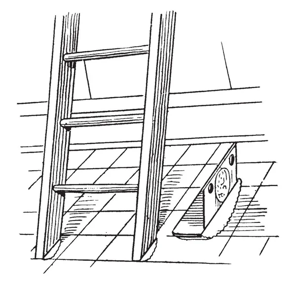 Tento Obrázek Představuje Steel Ladder Boty Které Mají Určité Postavení — Stockový vektor