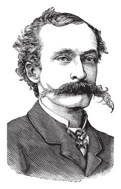 Robert H. Cowdrey, Türkiye İşçi Partisi aday 1888 yılında başkanlık için vintage çizgi çizme veya oyma illüstrasyon oldu