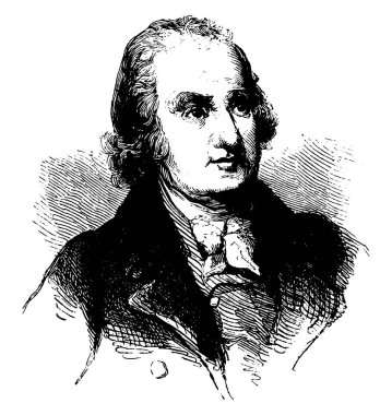 Bir Amerikalı asker, siyasetçi, Maryland ve Maryland, vintage çizgi çizme veya oyma illüstrasyon beşinci Valisi ABD Senatörü John istekli Howard, 1752-1827, o oldu