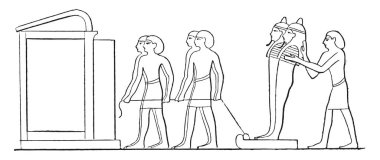 Chapel, vintage oyulmuş illüstrasyon getirdi mumya