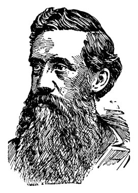 Elliott Coues, 1842-1899, o bir Amerikan ordusu cerrah, tarihçi, ornitolog ve yazar, vintage çizgi çizme veya oyma illüstrasyon yapıldı.