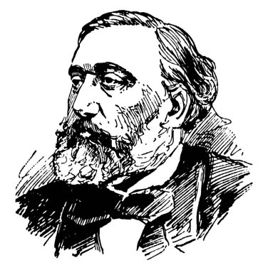 Leon Gambetta, 1838-1882, o bir Fransız hukukçu ve devlet adamı 45 Fransa, ünlü Cumhuriyet ilkeleri, vintage çizgi çizme veya oyma illüstrasyon bağlılığı için yapıldı.
