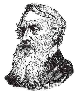 Samuel Morse, 1791-1872, bir Amerikalı ressam ve mors kodu, vintage çizgi çizme veya oyma illüstrasyon mucidi biriydi