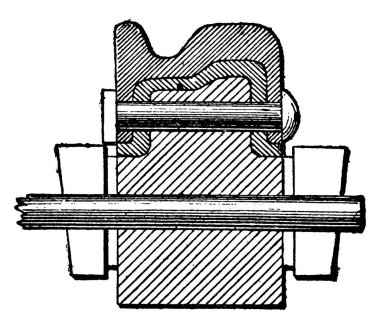 Demiryolu şirketi tramvay, Güney Paris, vintage oyulmuş illüstrasyon. Endüstriyel ansiklopedi E.-O. Lami - 1875.
