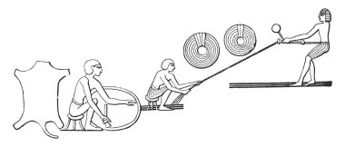 Üretim belting, vintage illüstrasyon kazınmış