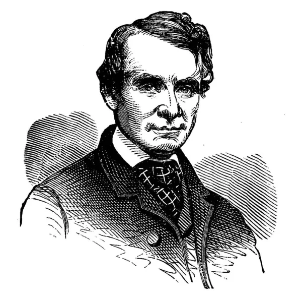 Andrew Curtin 1817 1865 Bir Abd Avukat Politikacı Pennsylvania Vintage — Stok Vektör