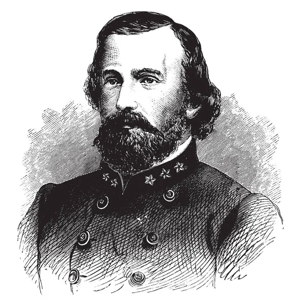 Général Richard Ewell 1817 1872 Officier Carrière Armée Des États — Image vectorielle