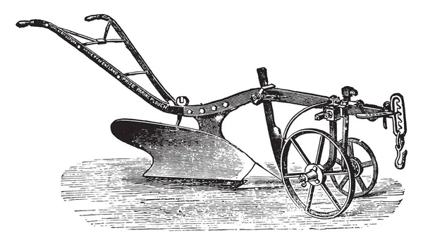 Bajac ドライエのすきの技術 ヴィンテージには 図が刻まれています 産業百科事典 1875 — ストックベクタ