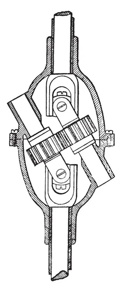 Joint Differential Est Utilisé Pour Tordre Manchon Qui Maintient Engrenage — Image vectorielle