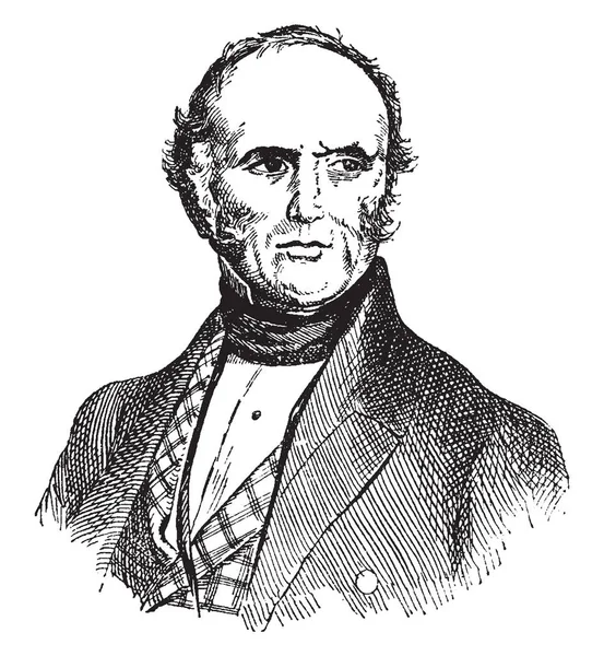 Sir Charles Lyell 1797 1875 Ele Era Geólogo Escocês Famoso — Vetor de Stock