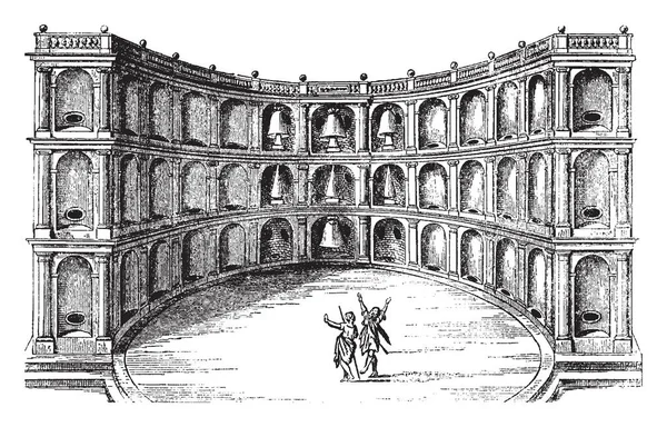 Theater Van Vitruvius Theater Van Vitruvius Een Romein Architect Ingenieur — Stockvector