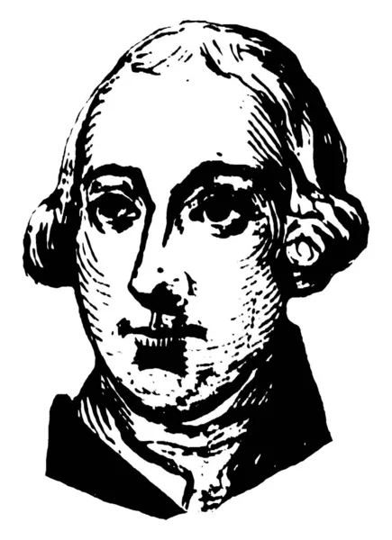 Joseph Hewes 1730 1779 Dia Adalah Penandatangan Deklarasi Kemerdekaan Mewakili - Stok Vektor