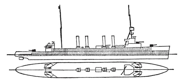 Crucero Batalla Clase Omaha Armada Los Estados Unidos Que Velocidad — Vector de stock