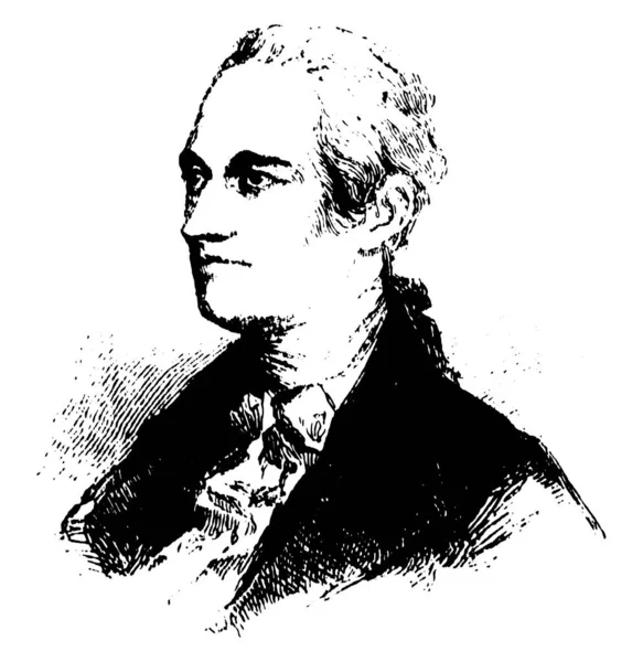 1804 미국의 정치가 첫번째 영향력 인터프리터와 빈티지 그리기 조각의 발기인 — 스톡 벡터