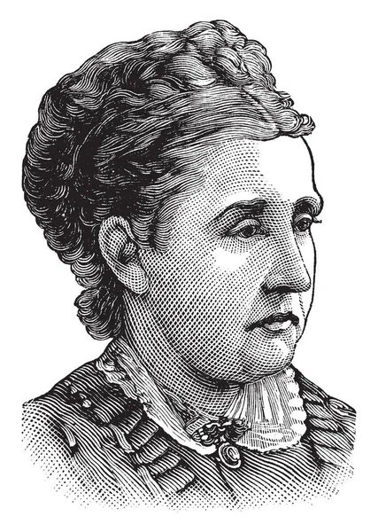 초상화의 줄리아 그녀는 지론자 그녀는 그리고 1870 어머니의 공화국의 찬송가 — 스톡 벡터