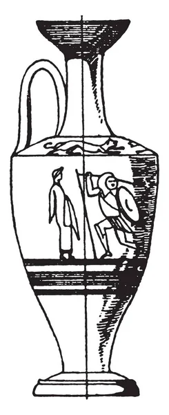 Грецька Lekythos Тип Стародавніх Грецьких Судна Його Використовується Зберігання Нафти — стоковий вектор