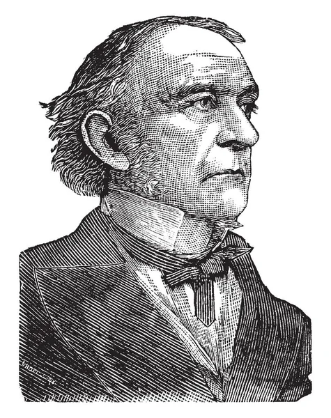 William Gladstone Aidé Création Histoire Pendant Près Demi Siècle Dessin — Image vectorielle