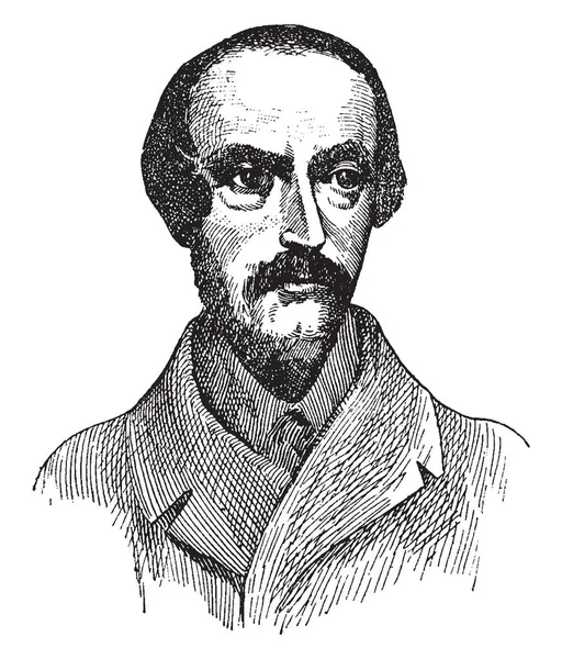 Giuseppe Mazzini 1805 1872 이탈리아 정치가 이탈리아 빈티지 그림의 운동가 — 스톡 벡터