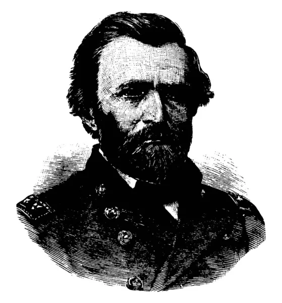 General Ulysses Grant 1822 1885 Fue Comandante General Del Ejército — Archivo Imágenes Vectoriales