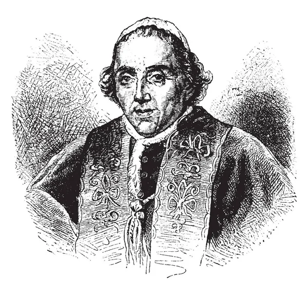 Pius Vii 1742 1823 Byl Papežem Roku 1800 1823 Vintage — Stockový vektor