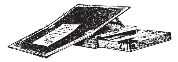 Письменный Стол Письменный Стол Томаса Джефферсона Портативный Стол Письменная Доска — стоковый вектор
