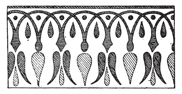 Greek Ornament Vintage Engraved Illustration — Stock Vector