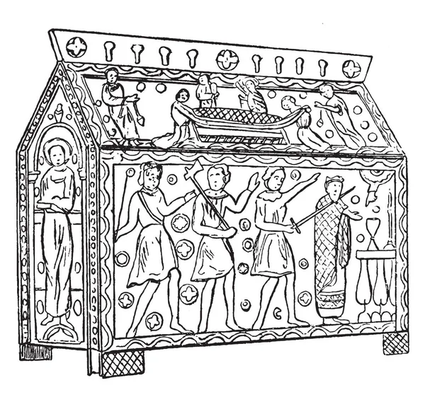Sanctuaire Etherbert Était Roi Des Saxons Orientaux Autrefois Sur Maître — Image vectorielle