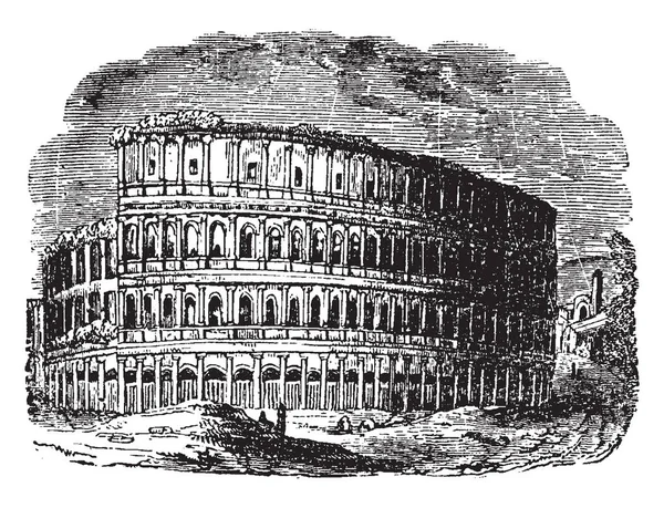 Romerska Amfiteatern Rom Air Arenor Med Upphöjda Sittplatser Används För — Stock vektor