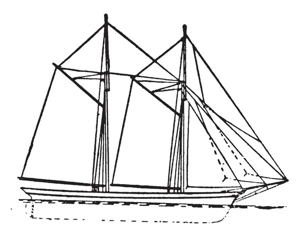 Передня Задня Лінії Часто Використовуються Посиланням Корабель Або Площину Вінтажний — стоковий вектор