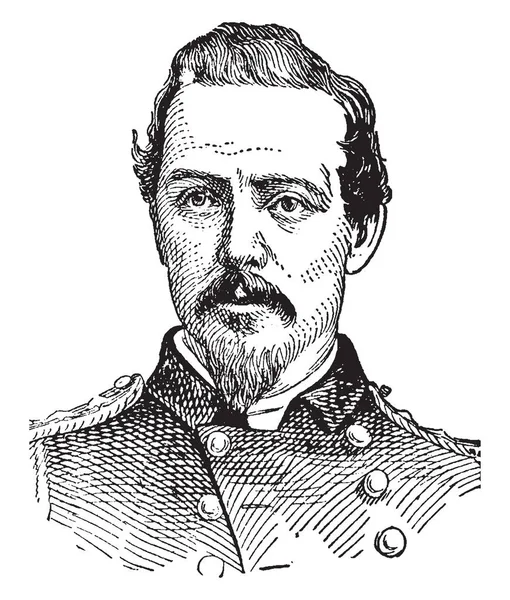 Pierre Beauregard 1818 1893 Fue Oficial Militar Estadounidense Primer General — Vector de stock