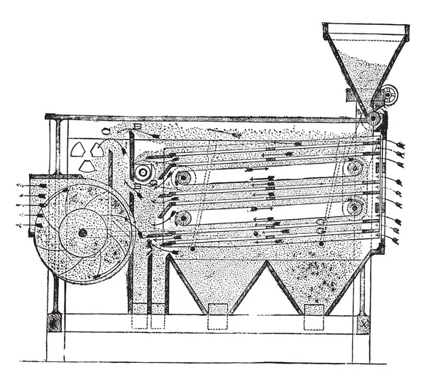 Desgarrando Purificador Universal Ilustración Grabada Vintage Enciclopedia Industrial Lami 1875 — Vector de stock