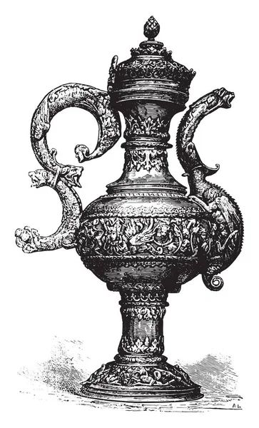 Ewer Ilustración Grabada Vintage Enciclopedia Industrial Lami 1875 — Archivo Imágenes Vectoriales