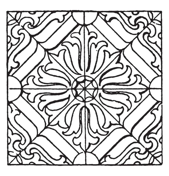 패턴은 르네상스 디자인 Tubingen 빈티지 그림에 그것의 발견된에서 조지의 — 스톡 벡터