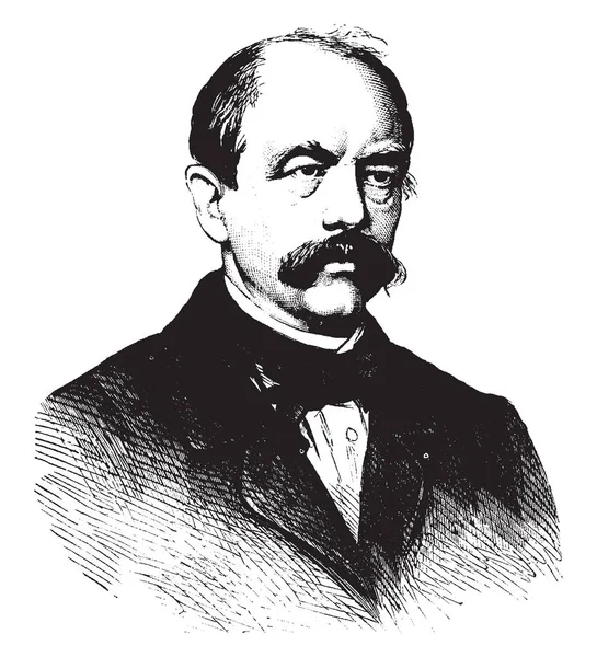 Gróf Von Bismarck 1815 1898 Volt Egy Konzervatív Porosz Államférfi — Stock Vector