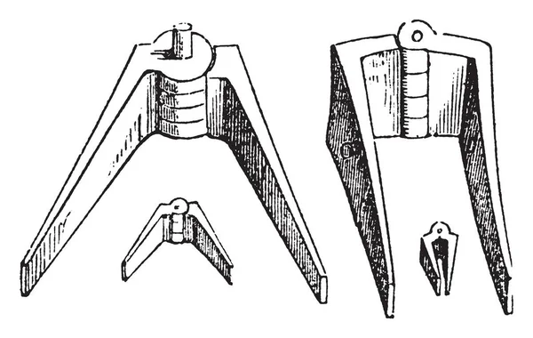 Cardo Hinge Pivot Annexed Woodcut General Form Door Roman Hinges — Stock Vector