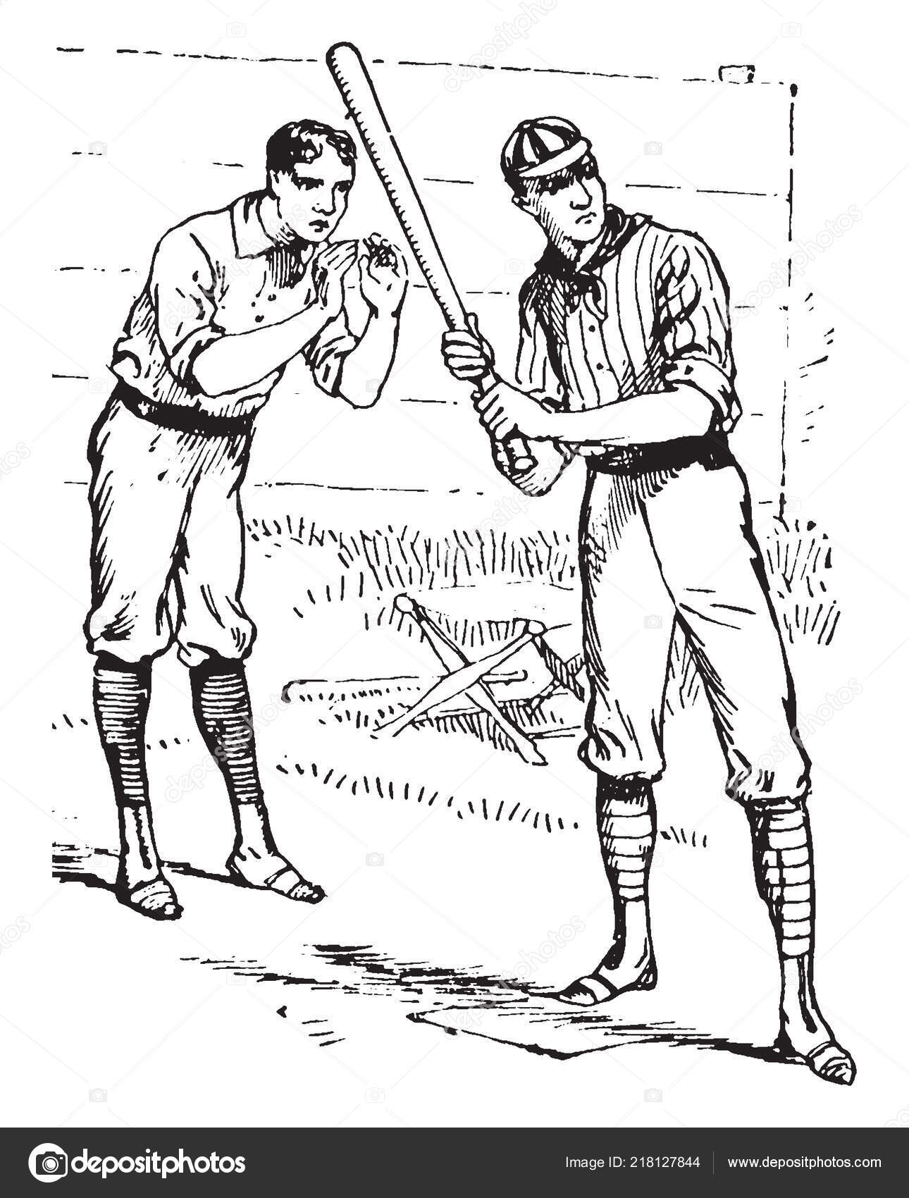 Batedor Apanhador Momento Jogar Beisebol Desenho Linha Vintage Gravura  Ilustração Vetor de ©Morphart 218127844, image size:1290x1700