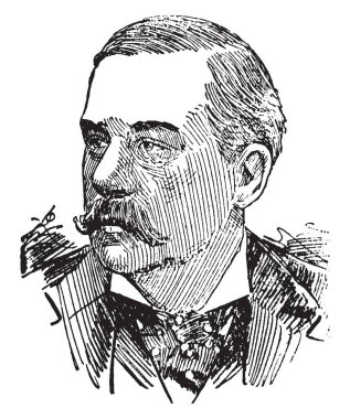 Pierpont Morgan, 1837-1913, o bir Amerikalı yatırımcı ve bankacı, vintage çizgi çizme veya oyma illüstrasyon yapıldı.