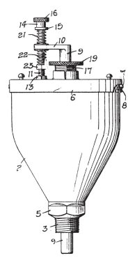Bu illüstrasyon makine yağlama aygıtı hangi yağ, vintage çizim uygulama veya illüstrasyon oyma temsil eder.