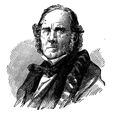 Samuel Houston, 1793-1863, o bir Amerikan askerinin, politikacı, Texas, Texas, ilk başkan yedinci Valisi ve Texas ABD Senatörü, vintage satır çizim veya illüstrasyon oyma