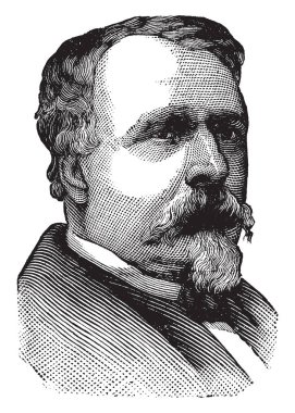 Murat Halstead, 1829-1908, o bir Amerikan gazete editörü, dergi yazar ve savaş muhabiri üç savaş, vintage çizgi çizme veya oyma illüstrasyon sırasında yapıldı.