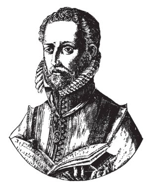 Orlando di kement, 1530-1594, o bir Felemenk ya da Franco-Flaman geç Rönesans, vintage çizgi çizme veya oyma illüstrasyon besteci
