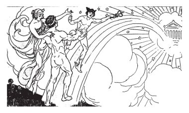 Gökkuşağındaki tanrıların klasik tasviri
