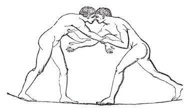 Her iki güreşçi birbirlerine devirmek deneyin. Her ikisi de göz-göz teması olan oyunu, klasik çizgi çizme almaya çalışırken veya illüstrasyon oyma.