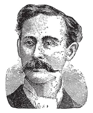 Robert Peary, 1856-1920, o bir Amerikan explorer ve Amerika Birleşik Devletleri asker, vintage çizgi çizme veya oyma illüstrasyon yapıldı.
