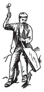 Bu resimde bölme Slates, vintage çizgi çizme veya oyma illüstrasyon temsil eder..