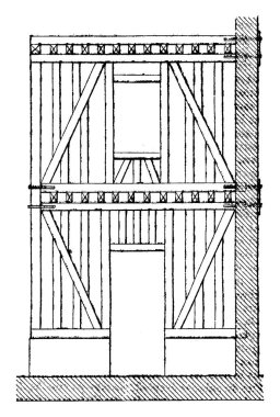 Ağaçlık, vintage oyulmuş illüstrasyon. Endüstriyel ansiklopedi E.-O. Lami - 1875
