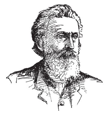 Sidney Edgerton, 1818-1900, o bir politikacı, avukat, yargıç ve öğretmen Ohio, Montana, vintage çizgi çizme veya oyma illüstrasyon ilk bölge Valisi yapıldı.
