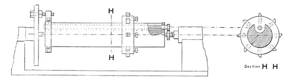 Diese Abbildung Stellt Mechanische Bohrstange Dar Einen Zylinder Mit Hohlem — Stockvektor