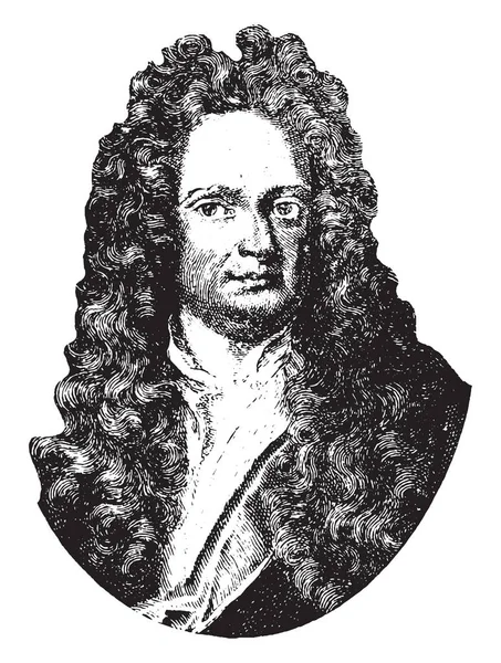 Sir Isaac Newton 1642 1727 Han Var Engelsk Matematiker Astronom — Stock vektor